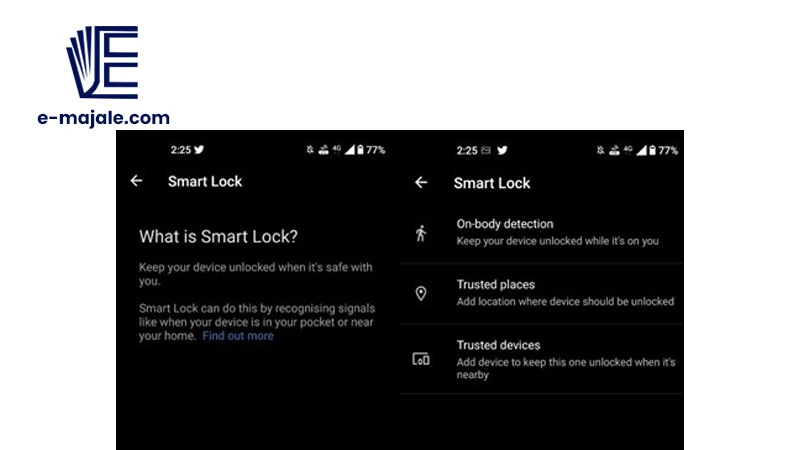 استفاده از قابلیت Smart Lock به منظور باز نمودن رمز عبور